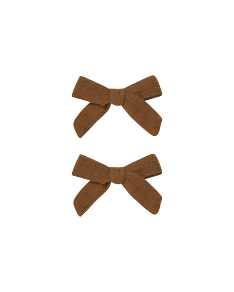 Rylee & Cru Chocolate Bow With Clip