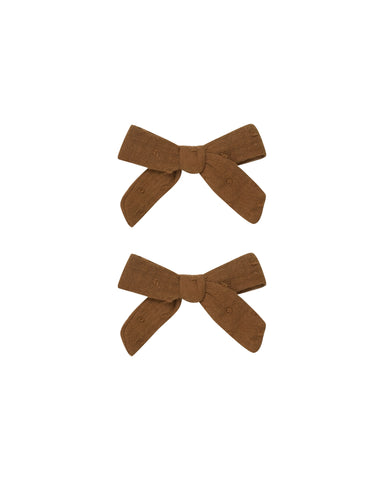 Rylee & Cru Chocolate Bow With Clip