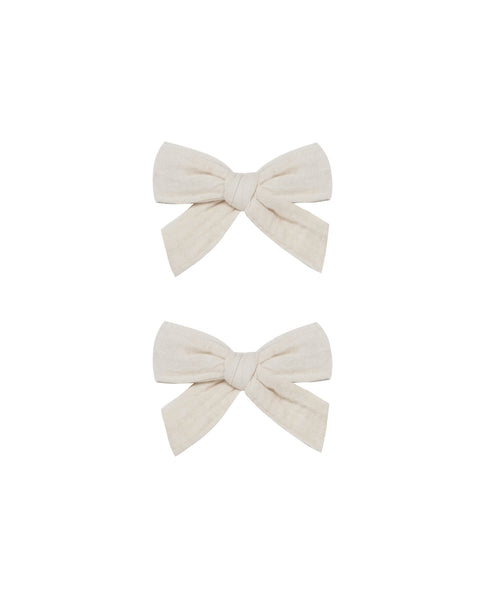 Rylee & Cru Ivory Bow W Clip Set