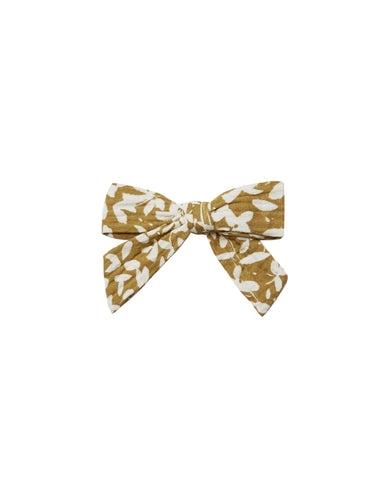 Rylee & Cru Gold Ditsy Floral Girl Bow