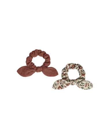 Rylee & Cru Vintage Floral / Wine Scrunchie Set