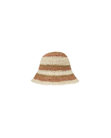 Rylee & Cru Redwood Stripe Rafia Bucket Hat
