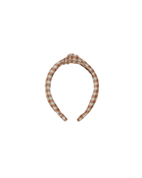 Rylee & Cru Camel Gingham Knotted Headband