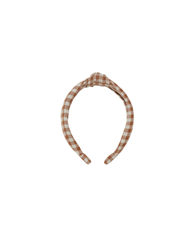 Rylee & Cru Camel Gingham Knotted Headband