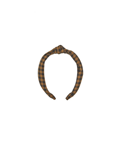 Rylee & Cru Chartreuse Plaid Knotted Headband