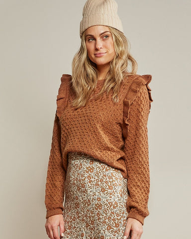 Rylee & Cru Rust La Reina Sweater