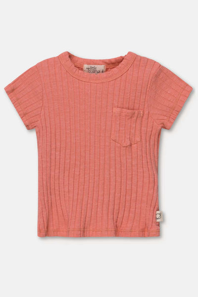 My Little Cozmo Baby Coral Rib T-shirt + Short Set