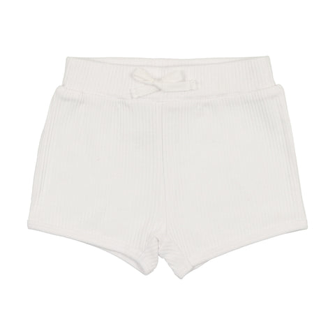 Lil Legs White Rib Track Shorts – Panda and Cub