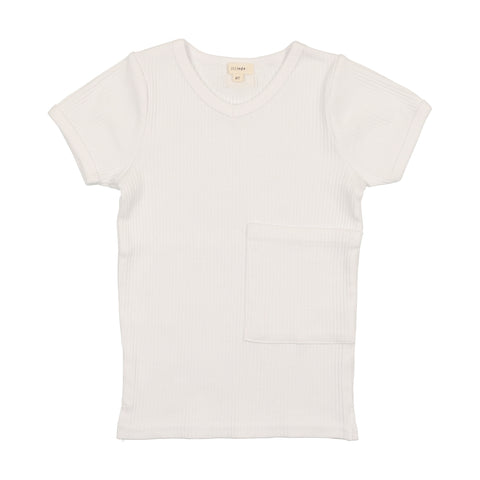 Lil Legs White Rib V-Tee