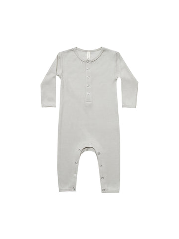 Quincy Mae Ash Ribbed Baby Jumpsuit