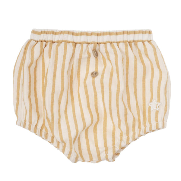 Tocoto Vintage Yellow Stripes Baby Bloomer & Shirt Set