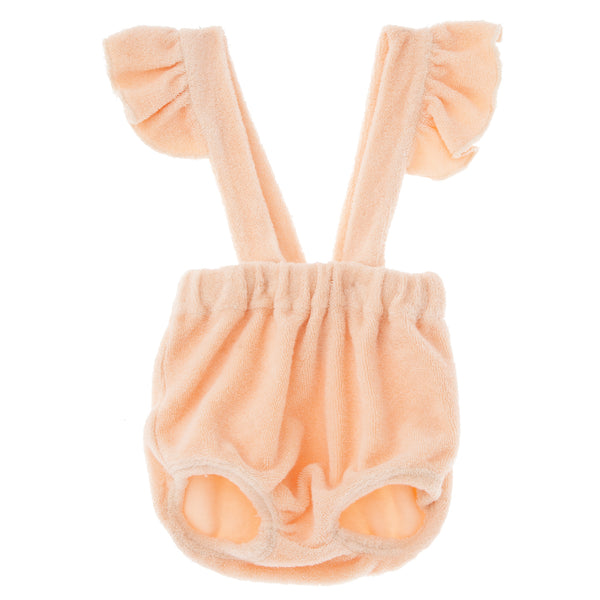 Tocoto Vintage Peach Terry Ruffle Romper