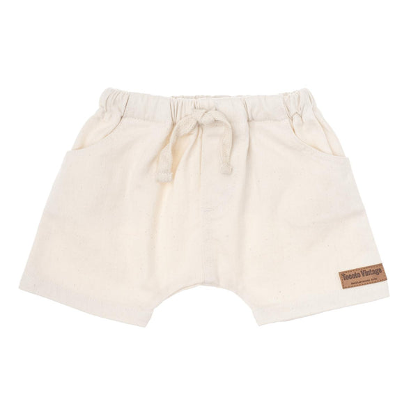 Tocoto Vintage Off White Denim Baby Shorts