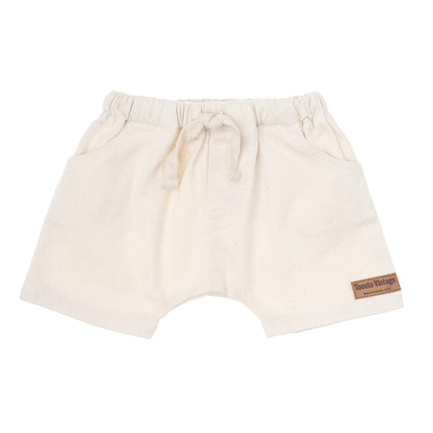 Tocoto Vintage Off White Denim Baby Shorts