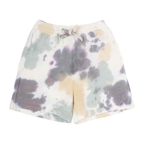 Tocoto Vintage Green Tie Dye Fleece Shorts