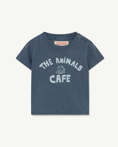 TAO Baby Navy Animal Cafe Rooster T-shirt