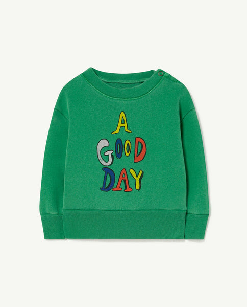 TAO Baby Green A Good Day Bear Sweatshirt