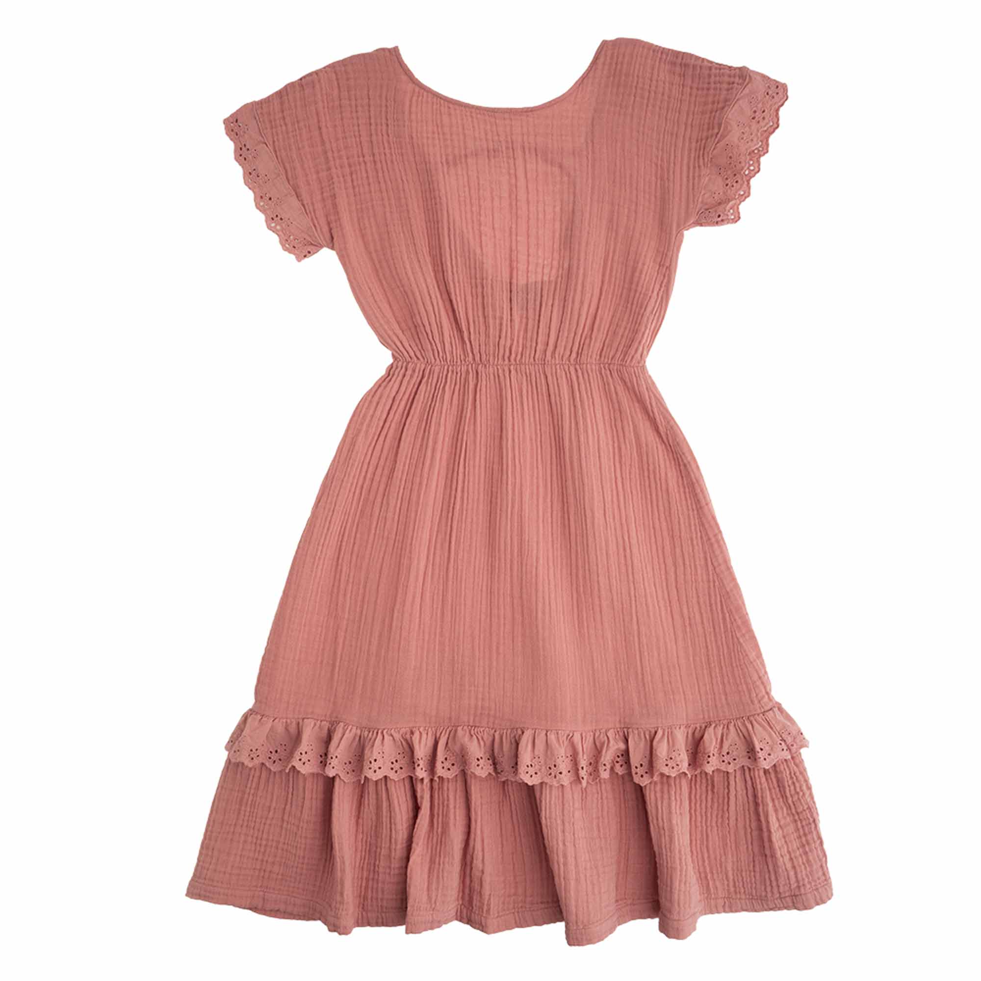 Tocoto Vintage Dark Pink Lace Organic Cotton Dress Panda and Cub Tocoto Vintage Dark Pink Lace Organic Cotton Dress Panda and Cub