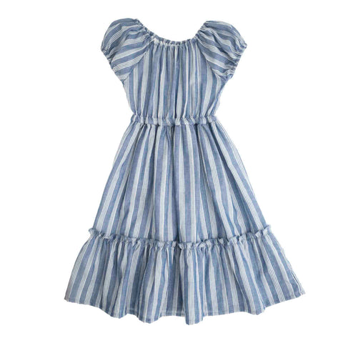 Tocoto Vintage Blue Striped Dress