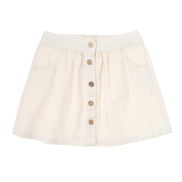 Tocoto Vintage Off White Denim Mini Skirt