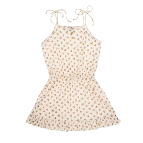 Tocoto Vintage Floral Ribbed Dress