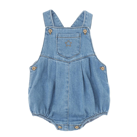Tocoto Vintage Blue Denim Baby Romper