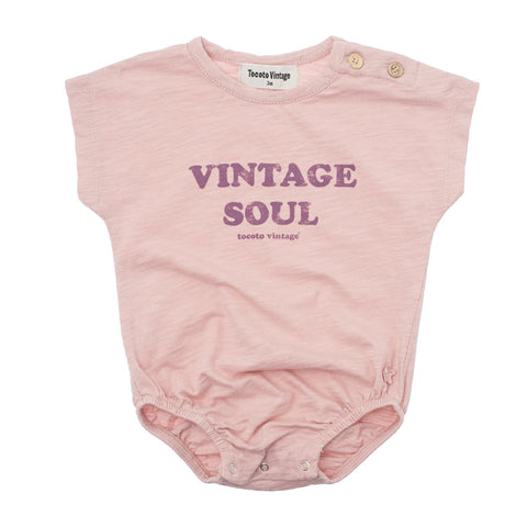 Tocoto Vintage Pink Vintage Soul Romper