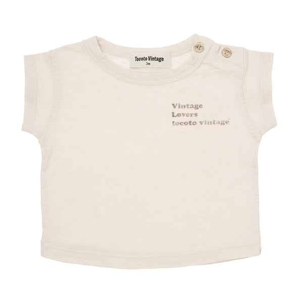 Tocoto Vintage Off White Vintage Lovers Baby T-Shirt