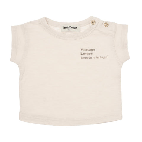 Tocoto Vintage Off White Vintage Lovers Baby T-Shirt