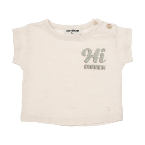 Tocoto Vintage Off White Hi Summer Baby T-Shirt