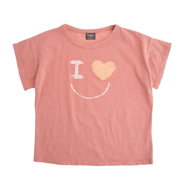 Tocoto Vintage Pink I Love Smile T-Shirt