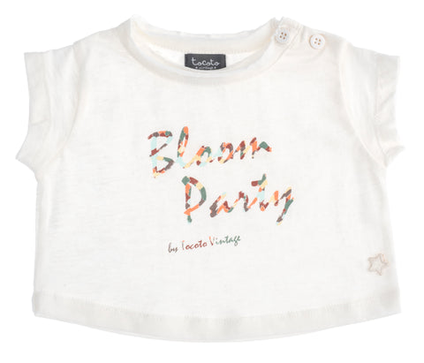 Tocoto Vintage Bloom Party Tee & Bloomer Set