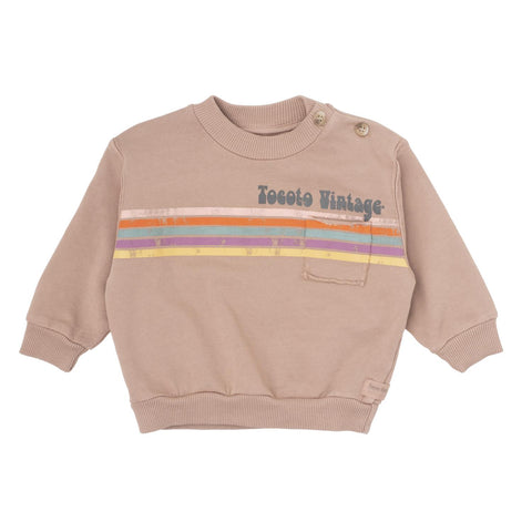 Tocoto Vintage Brown Lines Baby Sweatshirt