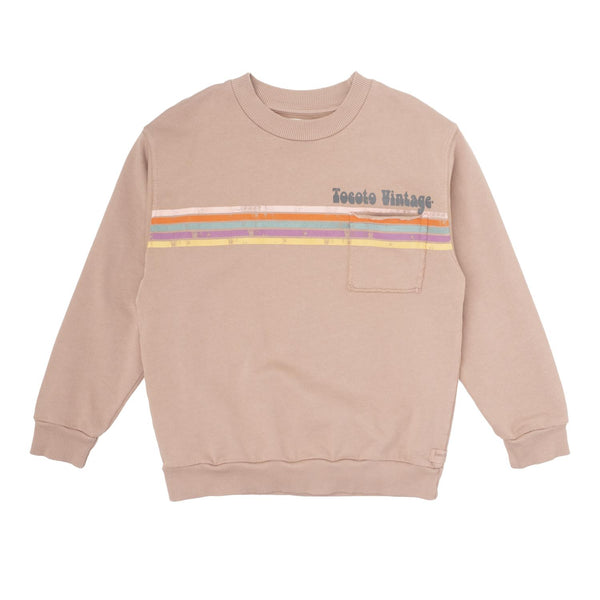 Tocoto Vintage Brown Lines Kids Sweatshirt