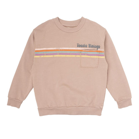 Tocoto Vintage Brown Lines Kids Sweatshirt