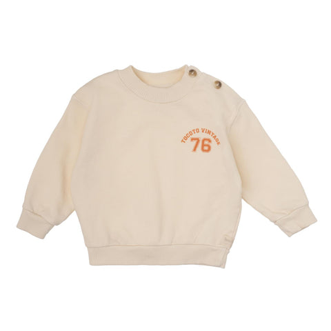 Tocoto Vintage Off White 76 Baby Sweatshirt