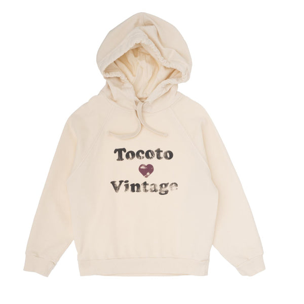 Tocoto Vintage Off White Logo Hooded Sweatshirt