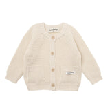 Tocoto Vintage Off White Cotton Yarn Cardigan & Bloomer Set