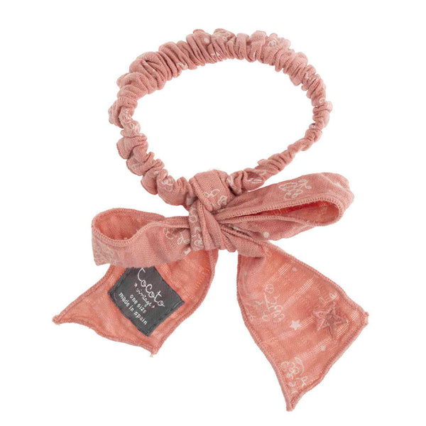 Tocoto Vintage Dark Pink Printed Scrunchie