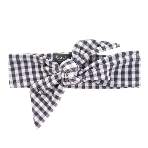 Tocoto Vintage Blue Checked Headband