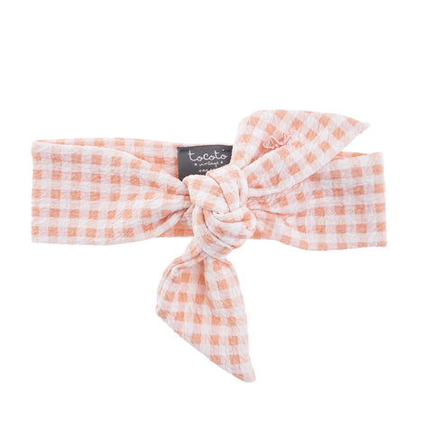 Tocoto Vintage Pink Checked Headband