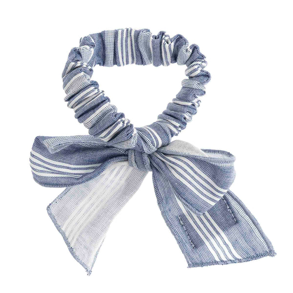 Tocoto Vintage Blue Stripe Scrunchie