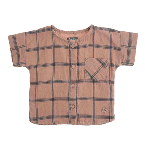 Tocoto Vintage Brown Checkered Shirt