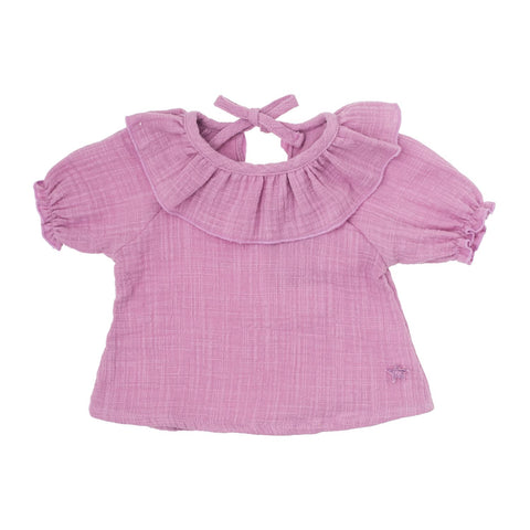 Tocoto Vintage Pink Fluor Baby Blouse & Bloomer Set