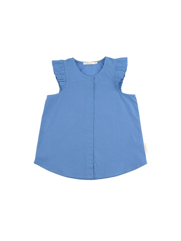 Tinycottons Blue Solid Tank Blouse