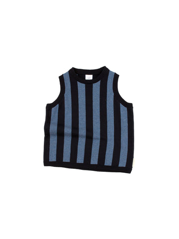 Tinycottons Navy Stripes Knit Vest