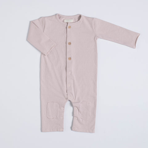 Nixnut Old Pink Button Onesie