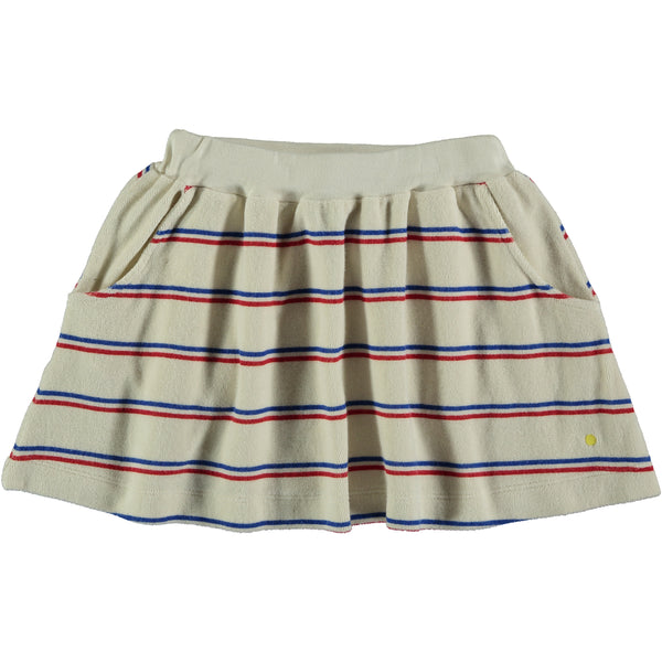 Bonmot Ivory Bistripe Terry Skirt