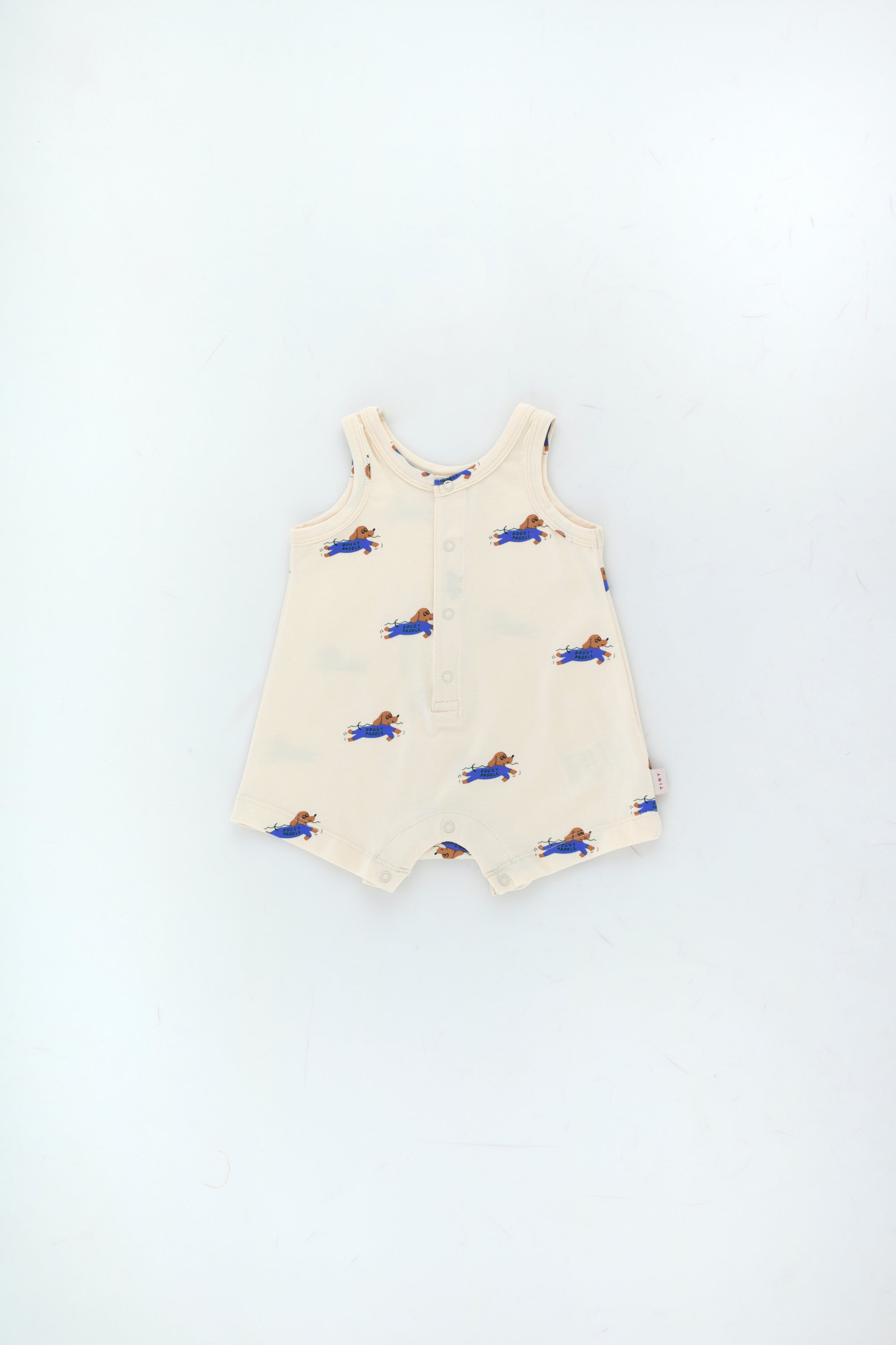 Tinycottons Light Cream Doggy Paddle One-Piece