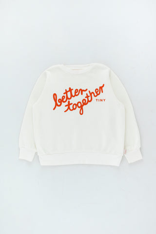 Tinycottons Off White Better Together Sweatshirt